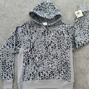 Champion Heavyweight Hoodie Cheetah Print Men’s Large NWT